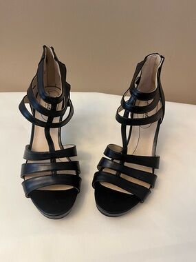Life Stride Black Multi-Strap High Heel Sandals